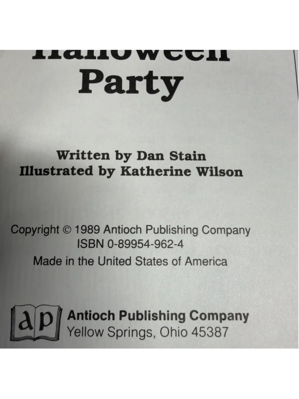 Antioch Publishing Company teddy bear